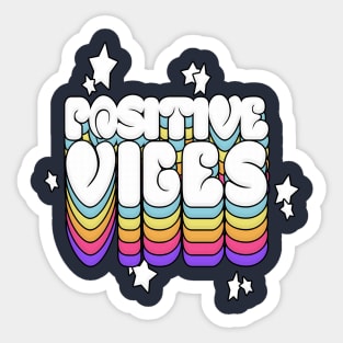 Positive Vibes - Typographic Design Sticker